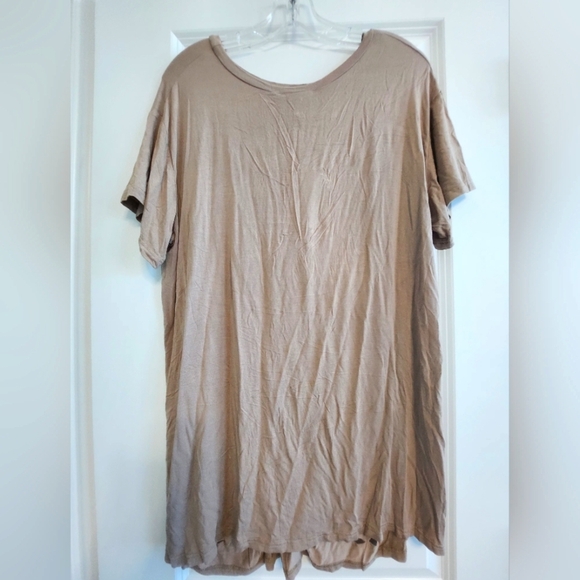 POL Tan Swim Coverup with Intricate Cut-Out Design - Picture 3 of 5